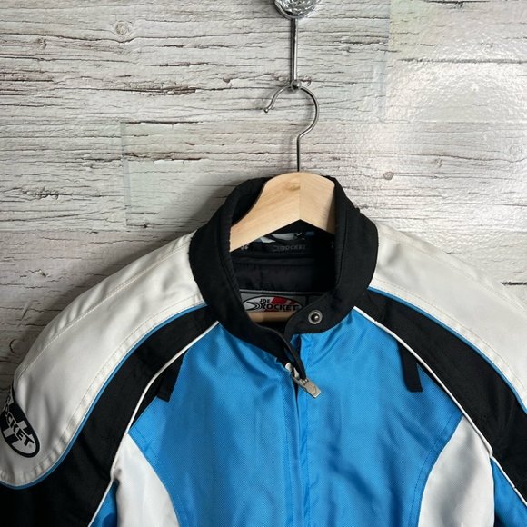 Joe Rocket Motorcycle Jacket Womens Large Black Blue White - Picture 5 of 9